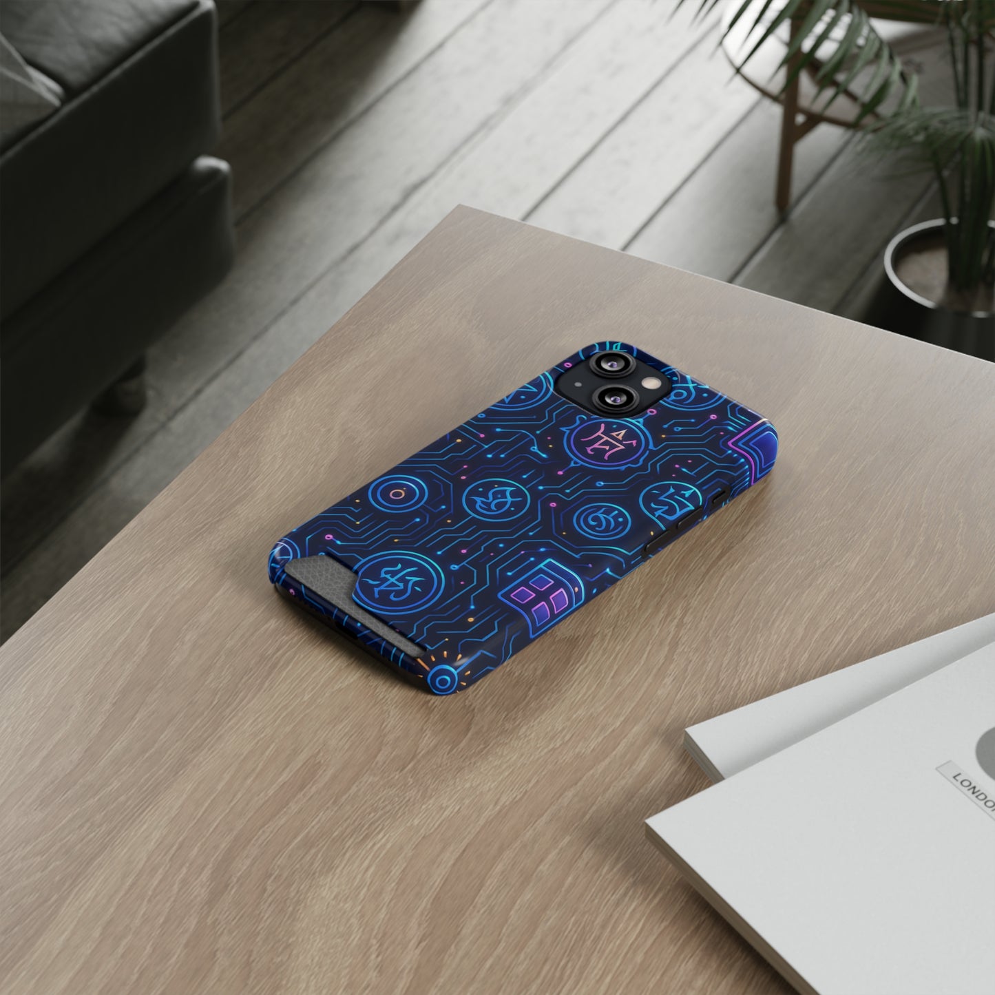Cypher Glyphs • Apple iPhone 13 • MagSafe® Tough Case with Card Holder