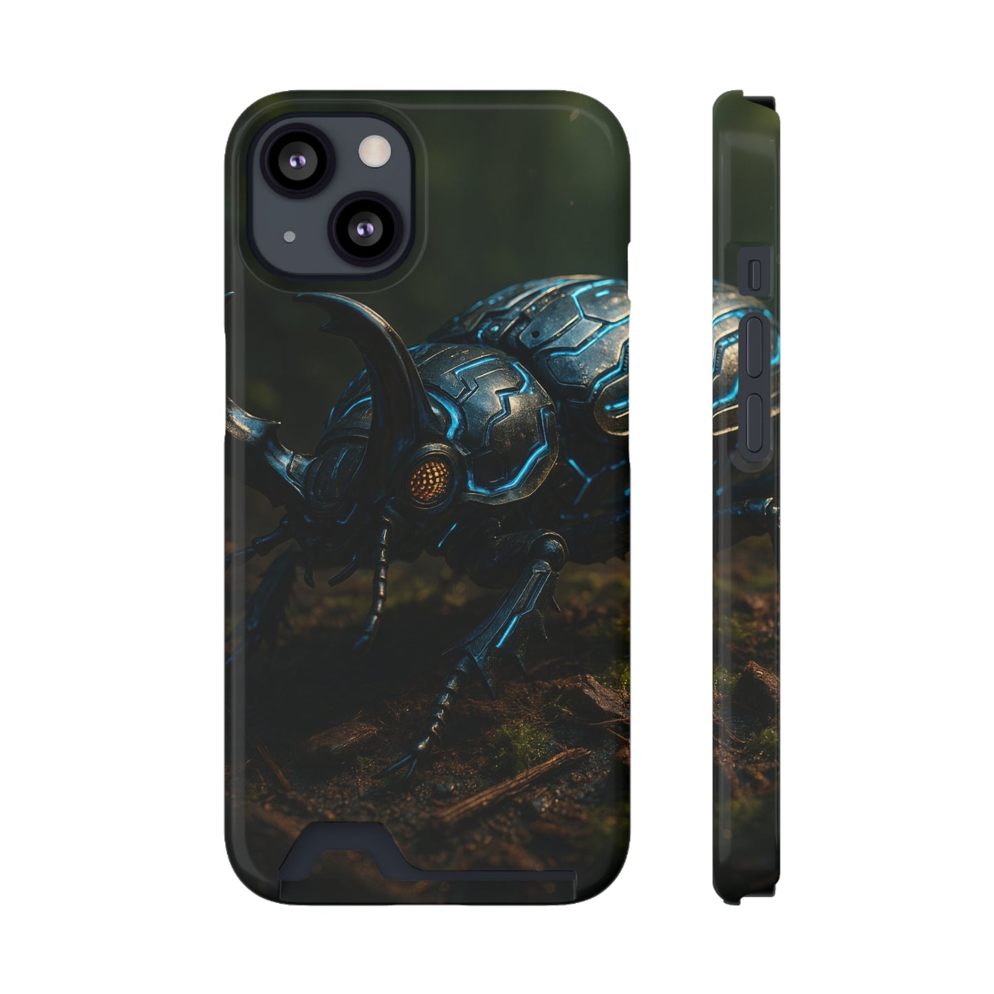 Chrome Beetle • Apple iPhone 13 • MagSafe® Tough Case with Card Holder