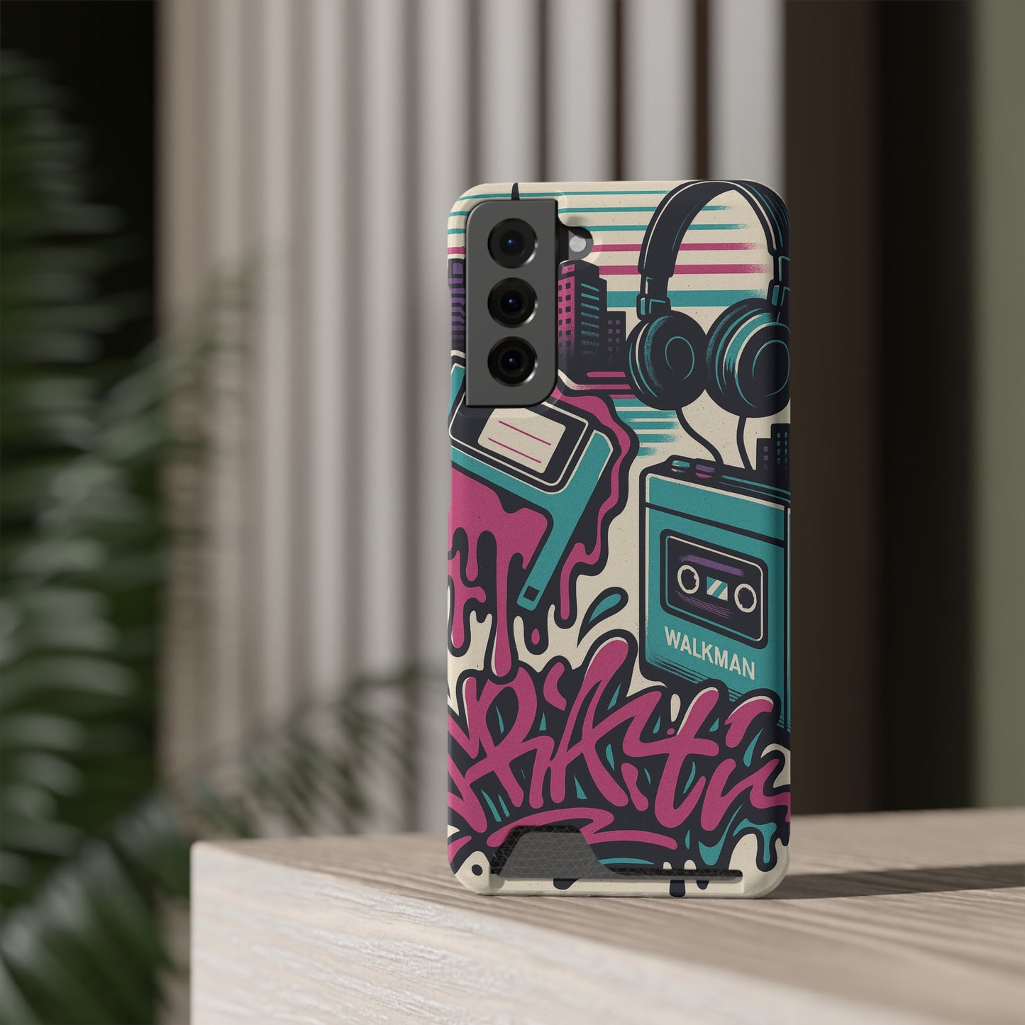 Retro Beats • Samsung Galaxy S21 • MagSafe® Tough Case with Card Holder