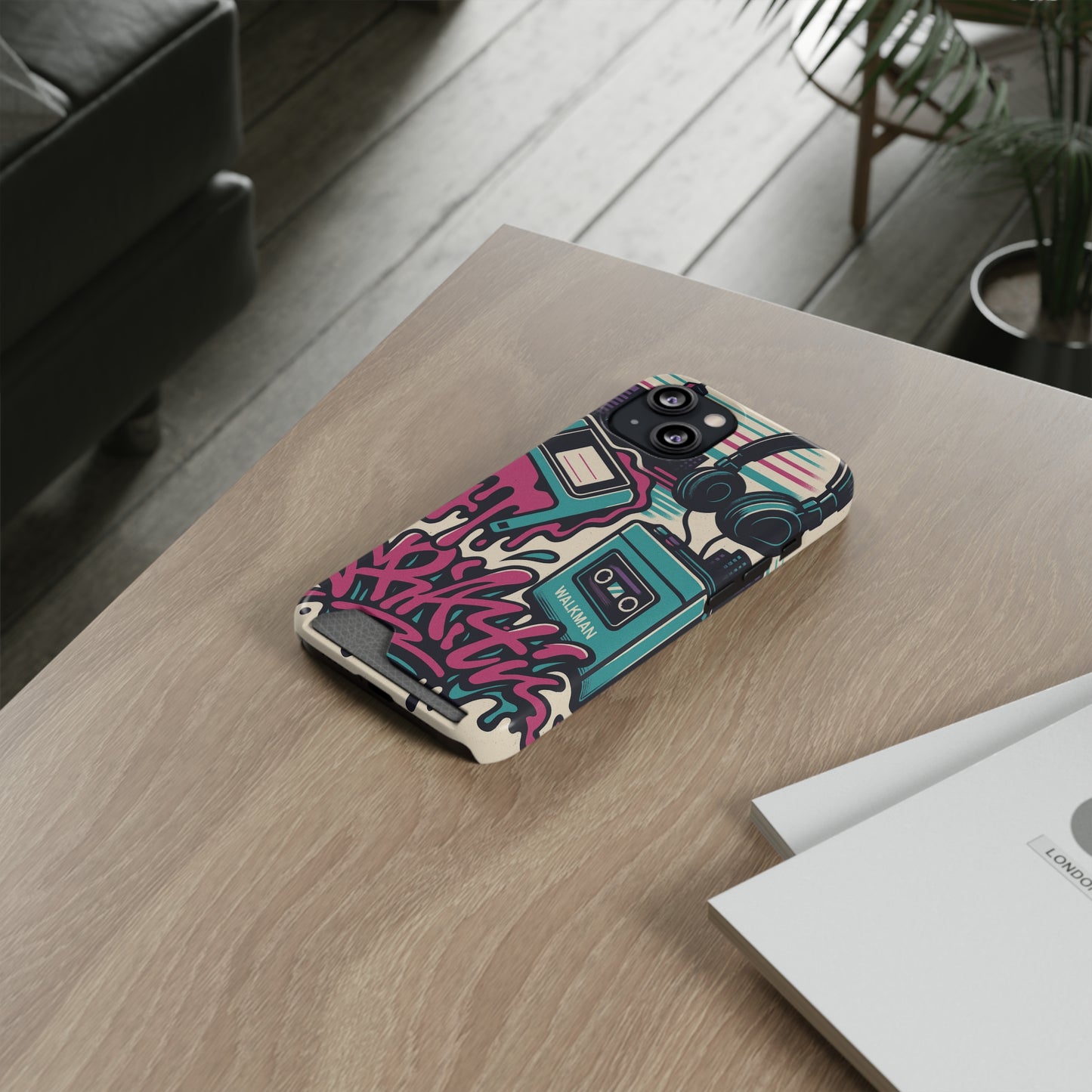 Retro Beats • Apple iPhone 13 • MagSafe® Tough Case with Card Holder