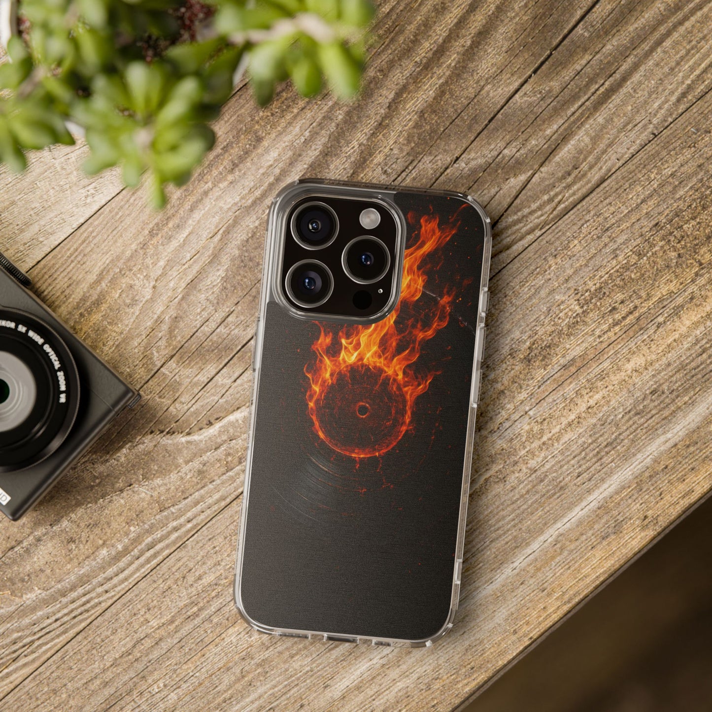 Vinyl Inferno • Apple iPhone 16 • Clear Case