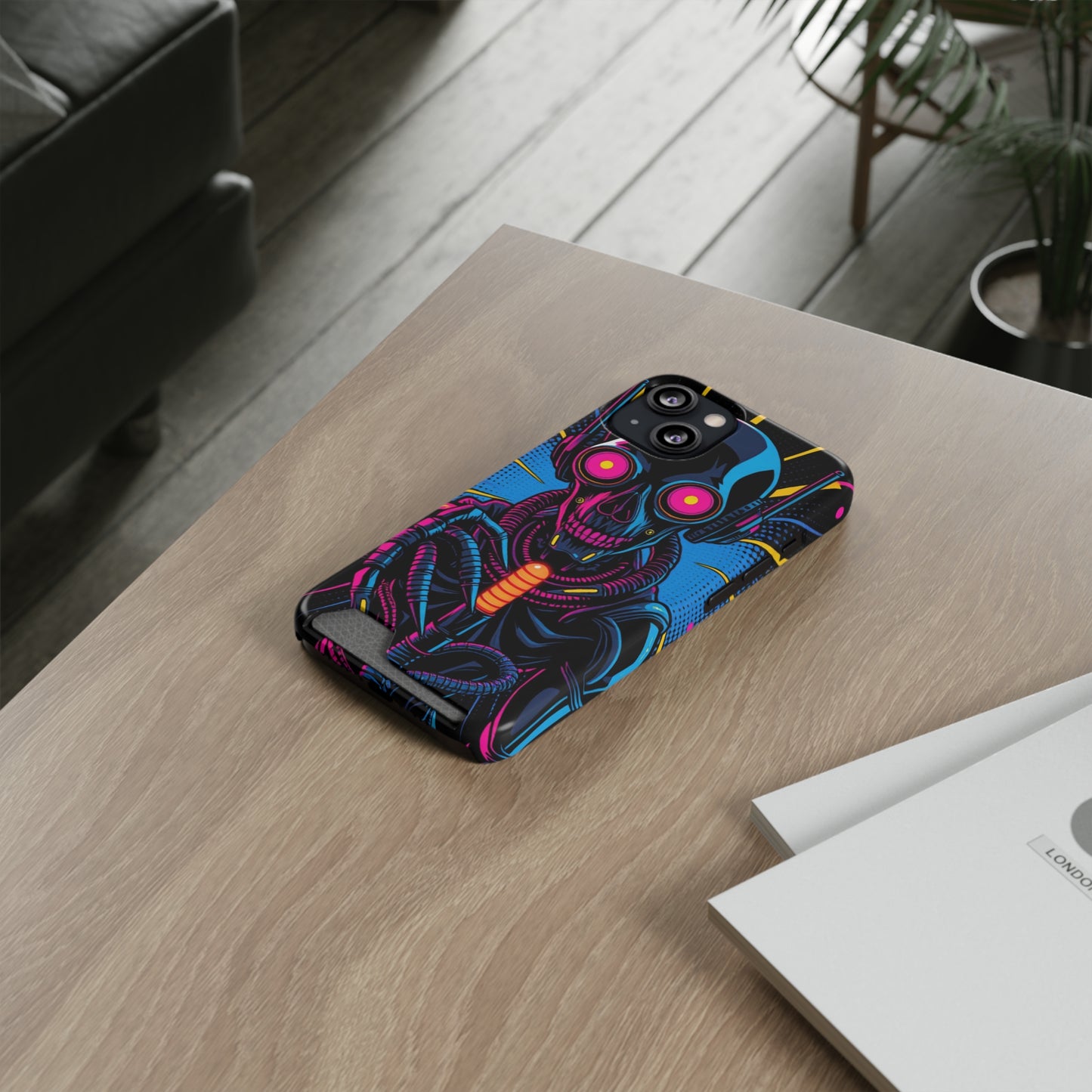 Neon Reaper • Apple iPhone 13 • MagSafe® Tough Case with Card Holder