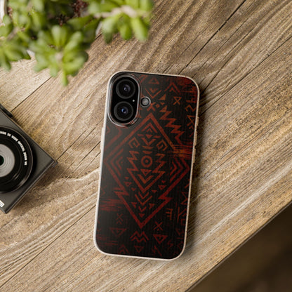 Tribal Glitch • Apple iPhone 16 Eco-Friendly Phone Case