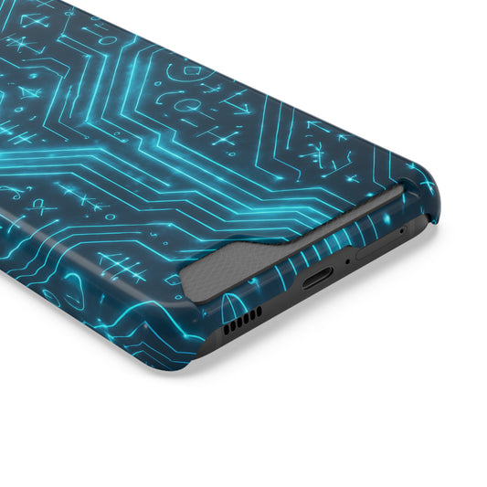 Circuit Glyph • Samsung Galaxy S22 • MagSafe® Tough Case with Card Holder