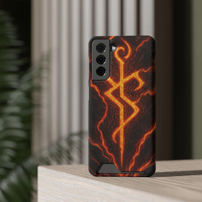 Molten Glyph • Samsung Galaxy S21 • MagSafe® Tough Case with Card Holder