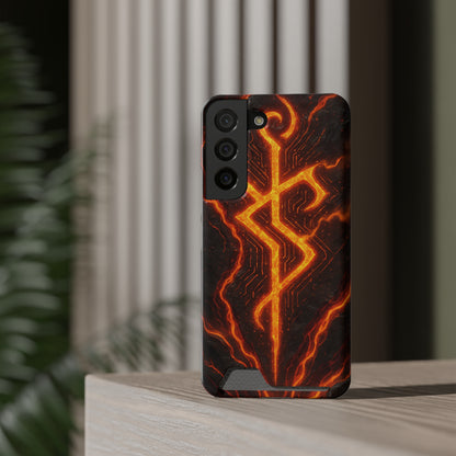 Molten Glyph • Samsung Galaxy S22 • MagSafe® Tough Case with Card Holder