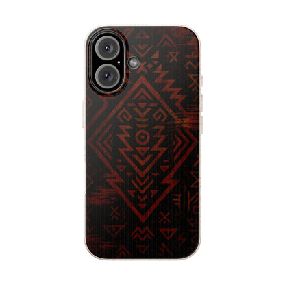 Tribal Glitch • Apple iPhone 16 Eco-Friendly Phone Case