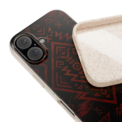 Tribal Glitch • Apple iPhone 16 Eco-Friendly Phone Case